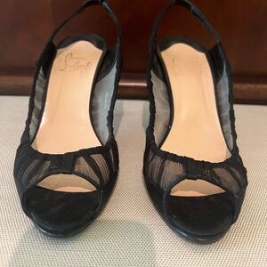 Vintage Louboutin Peep Toe Shoe